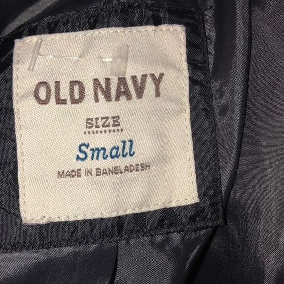 OLD NAVY size small black wool blend blazer coat - Picture 4 of 6